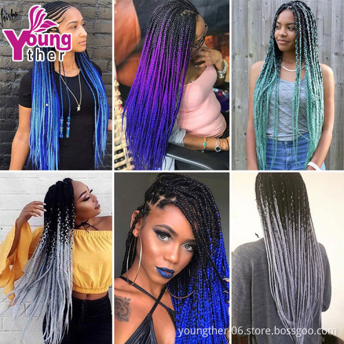 High Temperature Fiber Synthetic Wholesale Box Braids Crochet Twist Synthetic Hair For Braiding